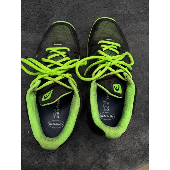 Black and Green HEAD Men’s 8 Court Shoes! In good shape, one minor cosmetic only - Picture 2 of 5